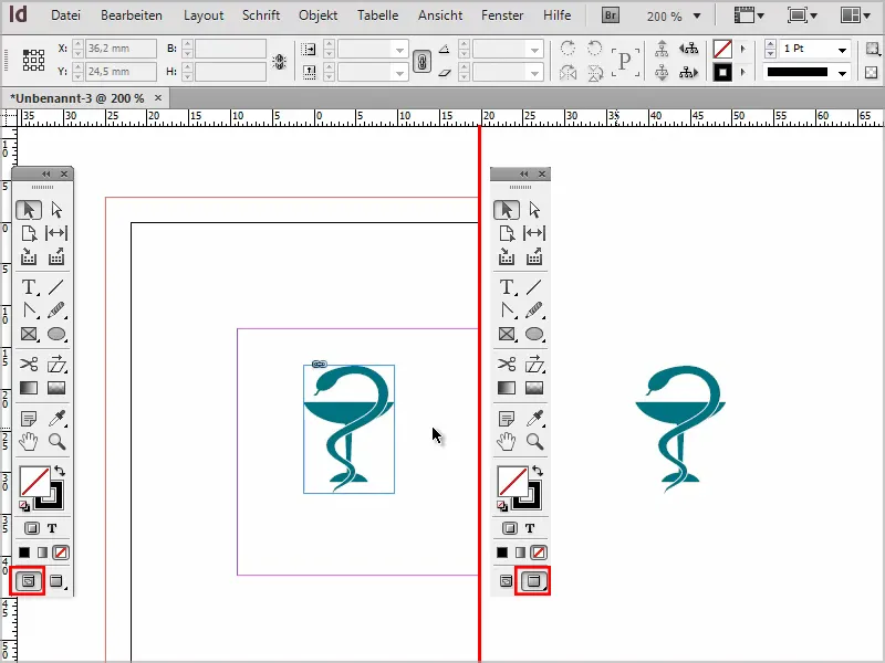 Membuat kartu nama di Adobe InDesign - Gaya klasik: Desain dokter
