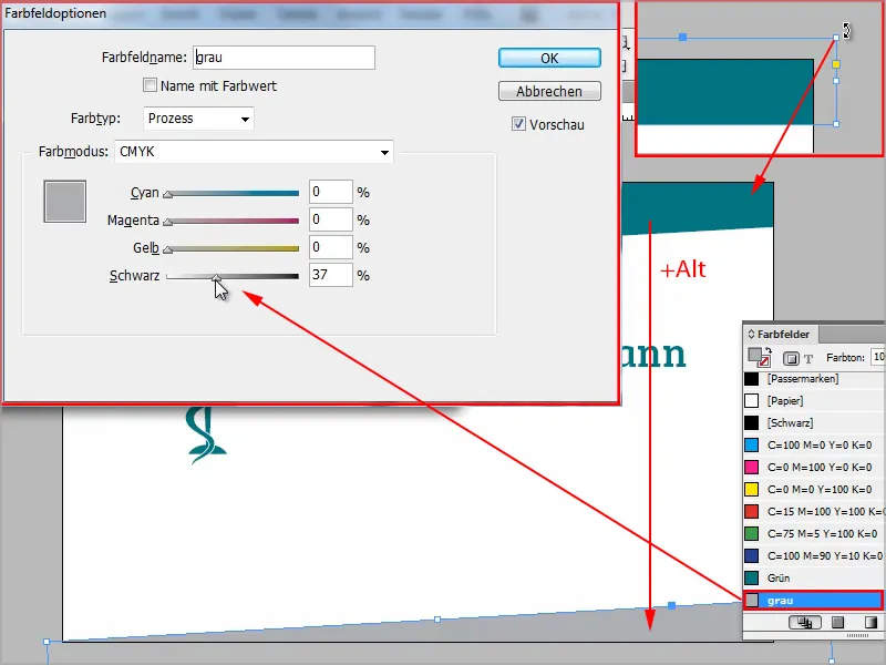 Membuat kartu nama di Adobe InDesign - Gaya klasik: Desain dokter