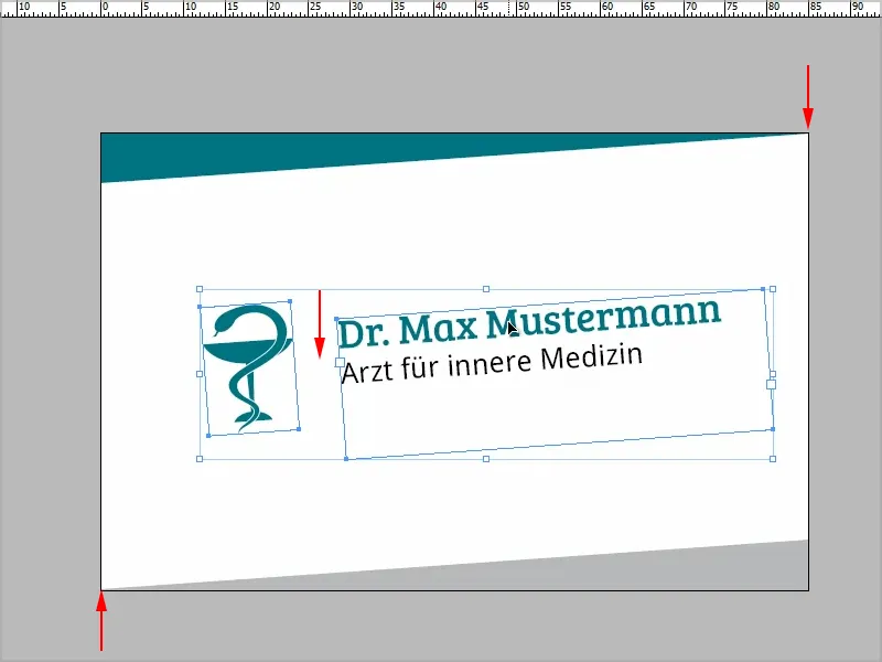 Membuat kartu nama di Adobe InDesign - Gaya klasik: Desain dokter