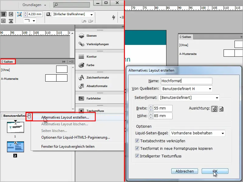 Membuat kartu nama di Adobe InDesign - Gaya klasik: Desain dokter