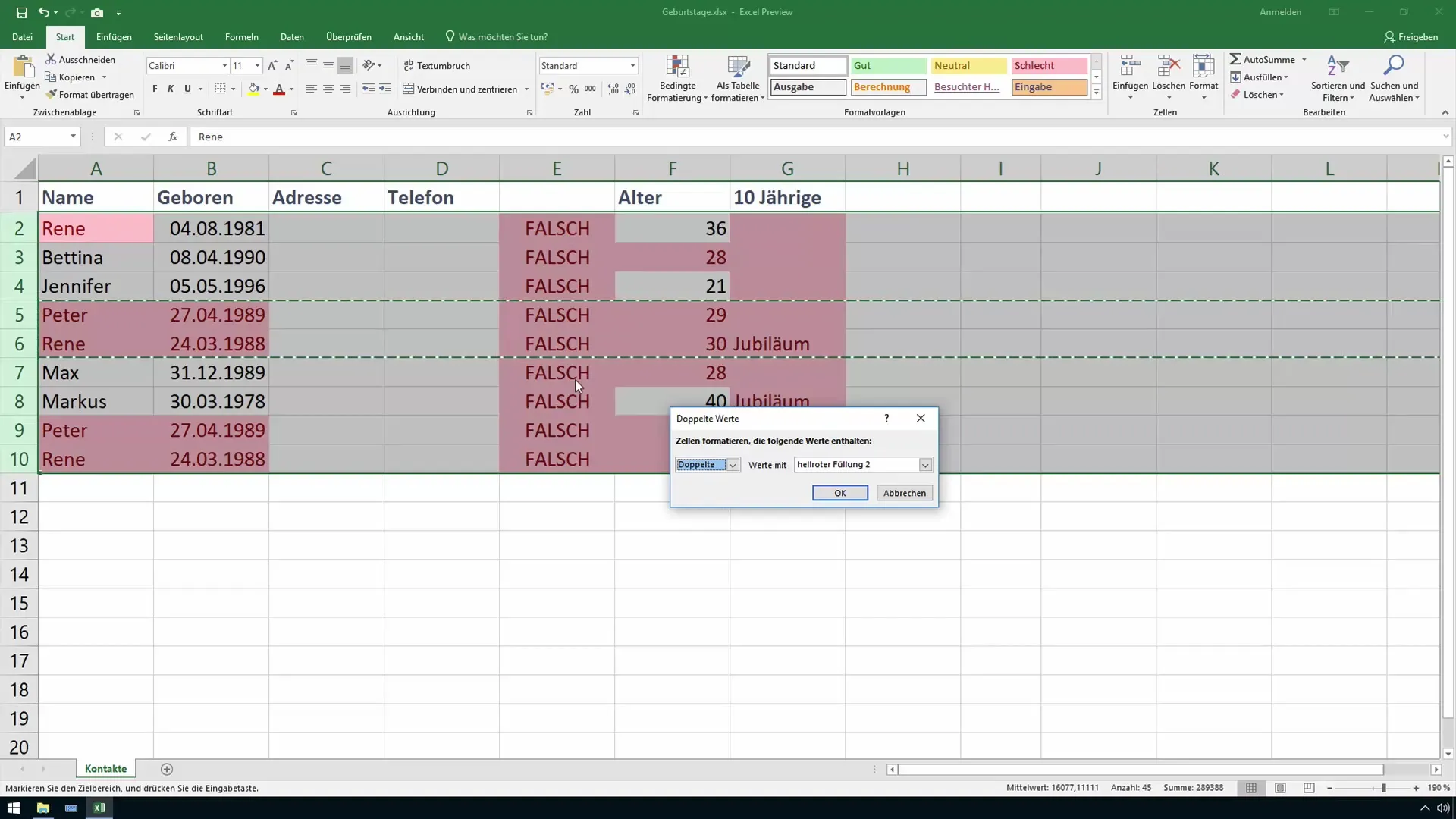Rileva e gestisci i valori duplicati in Excel