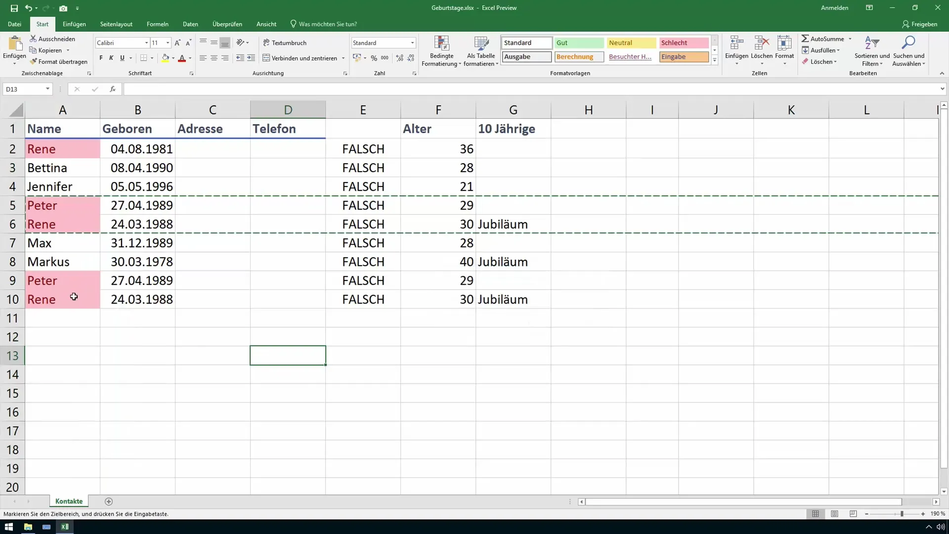 Riconosci e gestisci i valori duplicati in Excel