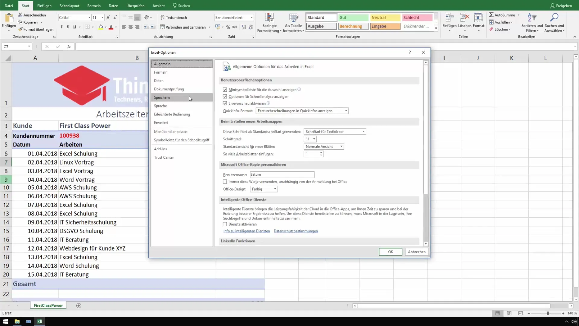 Introducir horas de forma eficiente en Excel con el teclado numérico