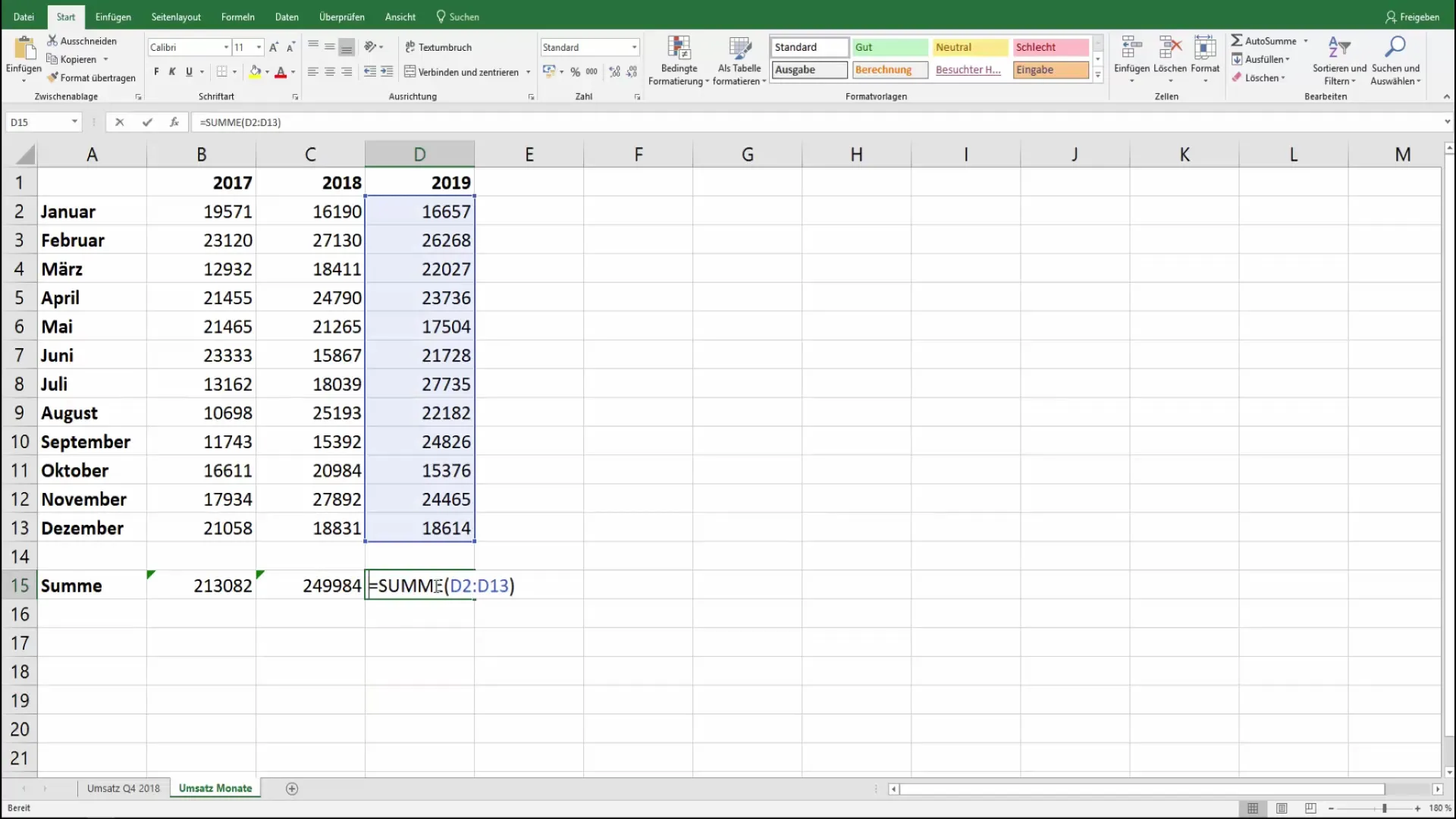 Formules in Excel efficiënt automatisch kopiëren