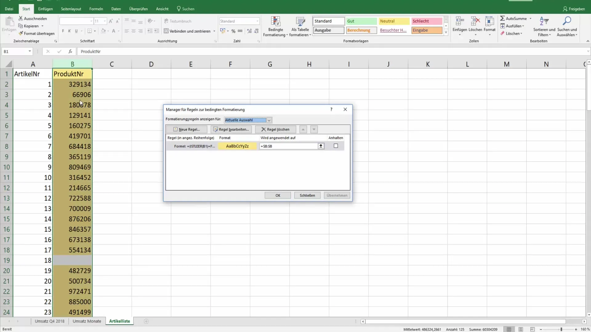 Resaltar eficientemente celdas completadas en Excel