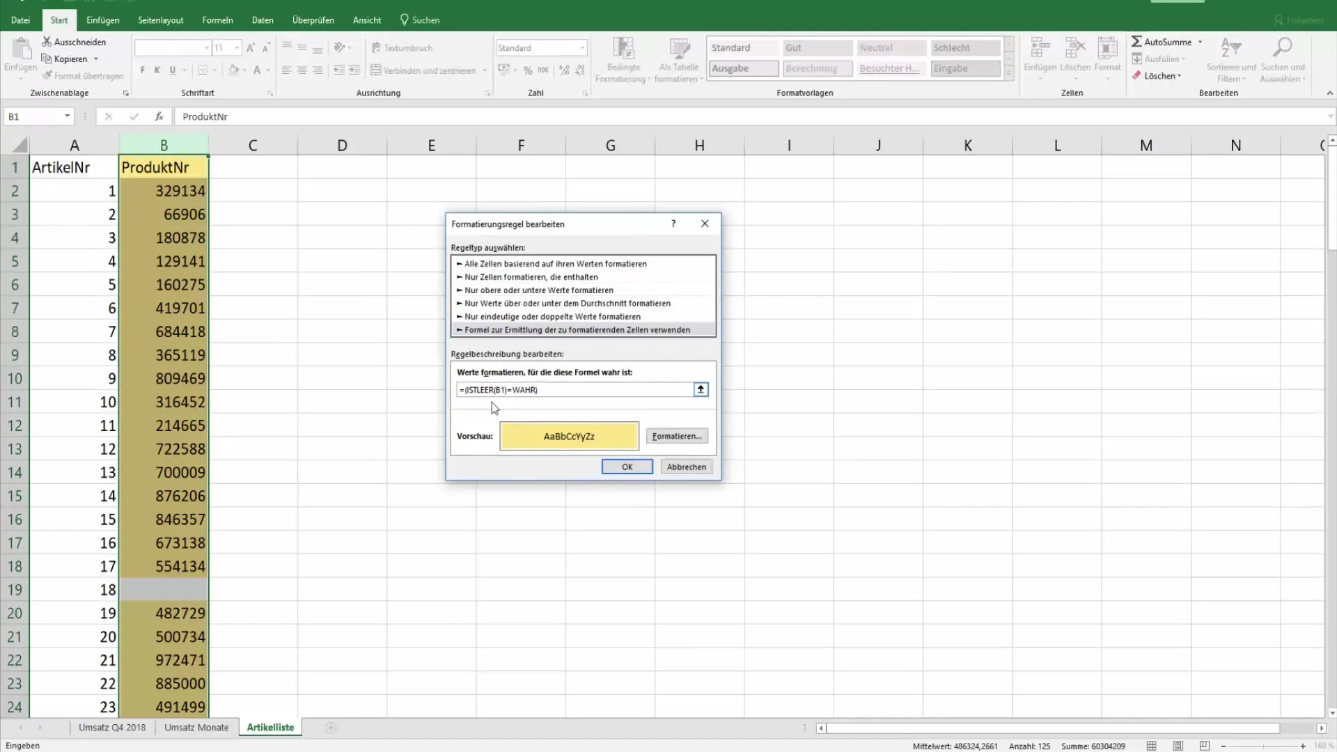 Resaltar eficientemente las celdas llenas en Excel