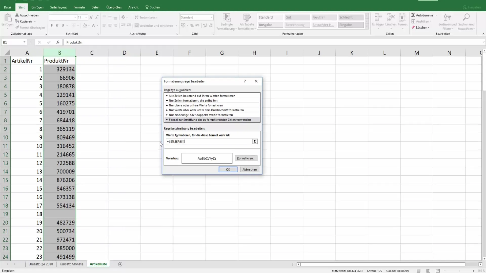 Resaltar de forma eficiente las celdas rellenas en Excel