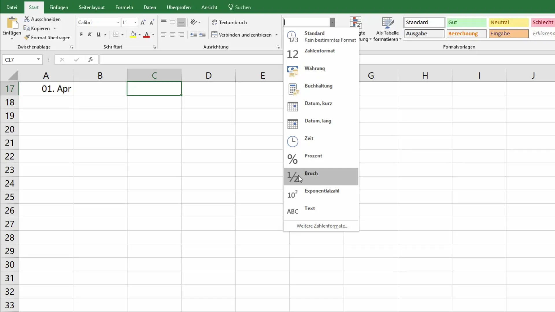 Representar y calcular fracciones correctamente en Excel