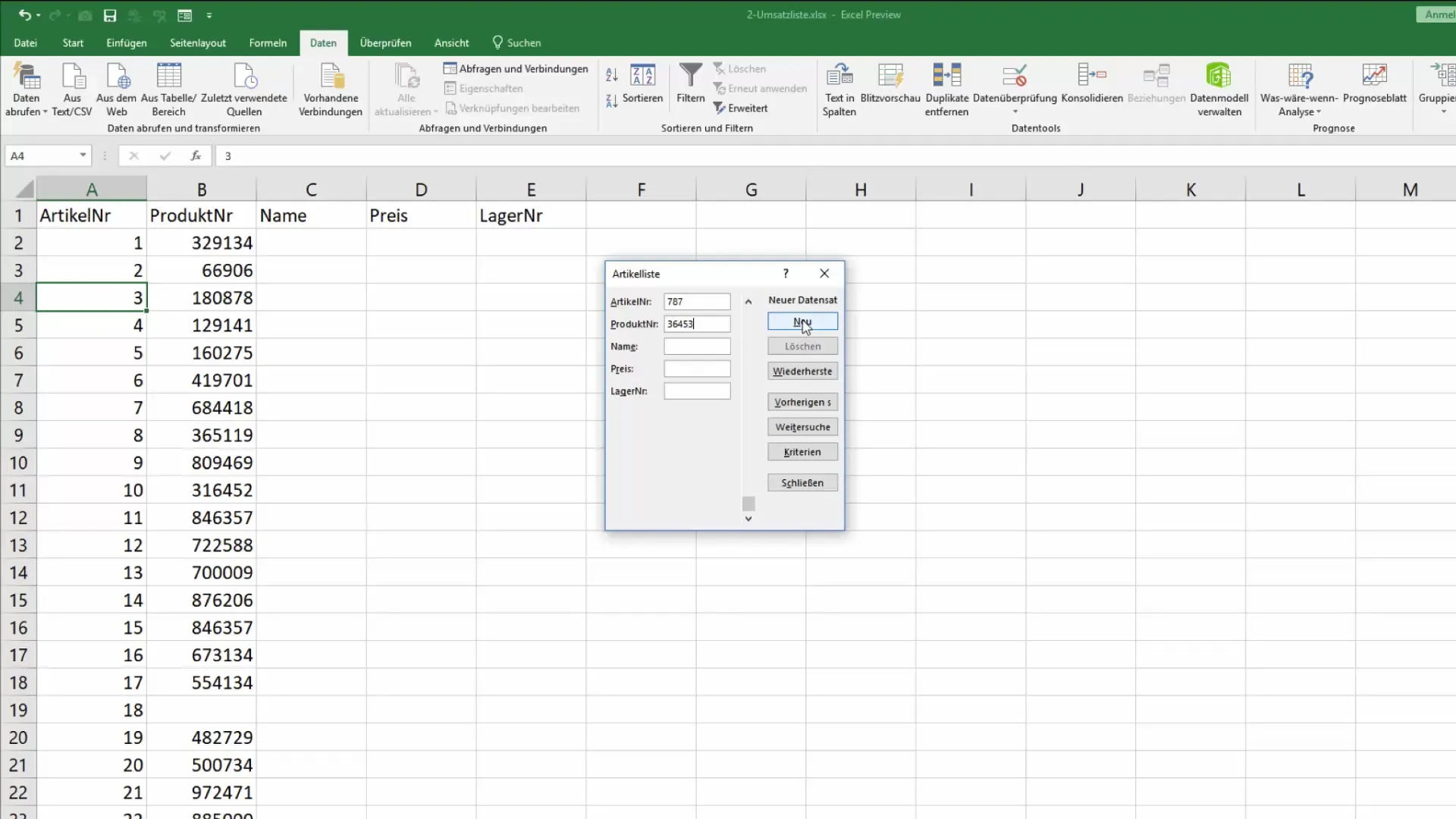 Penggunaan optimal masker basis data Excel untuk pengetikan data yang mudah