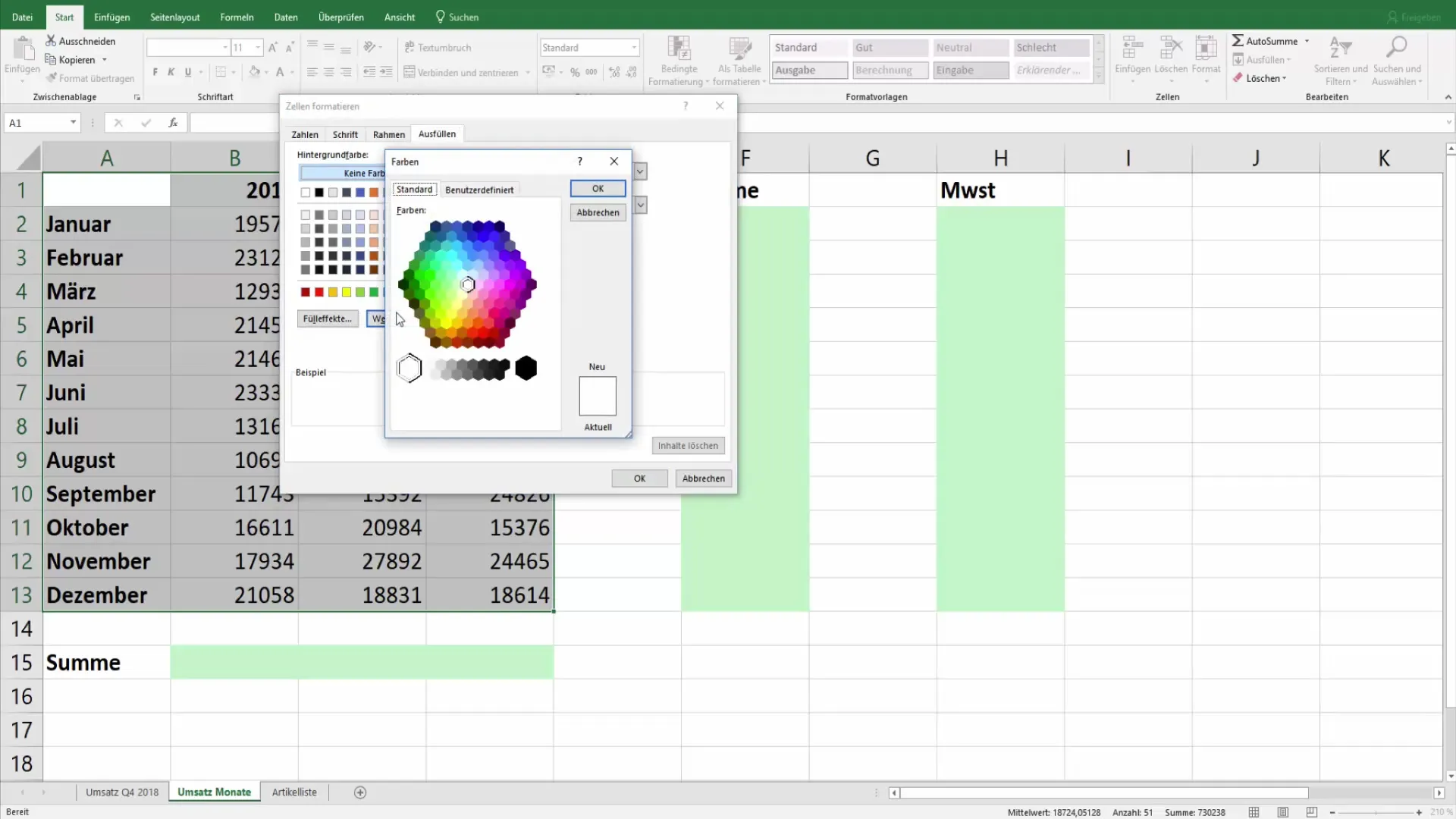 Excel: Cómo resaltar cada segunda fila con color