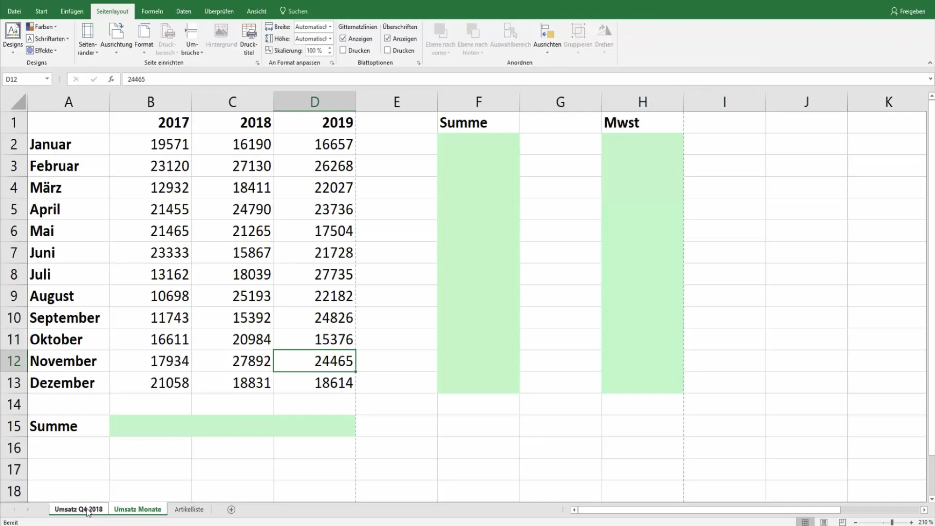 Druckeinstellungen effizient übertragen in Excel