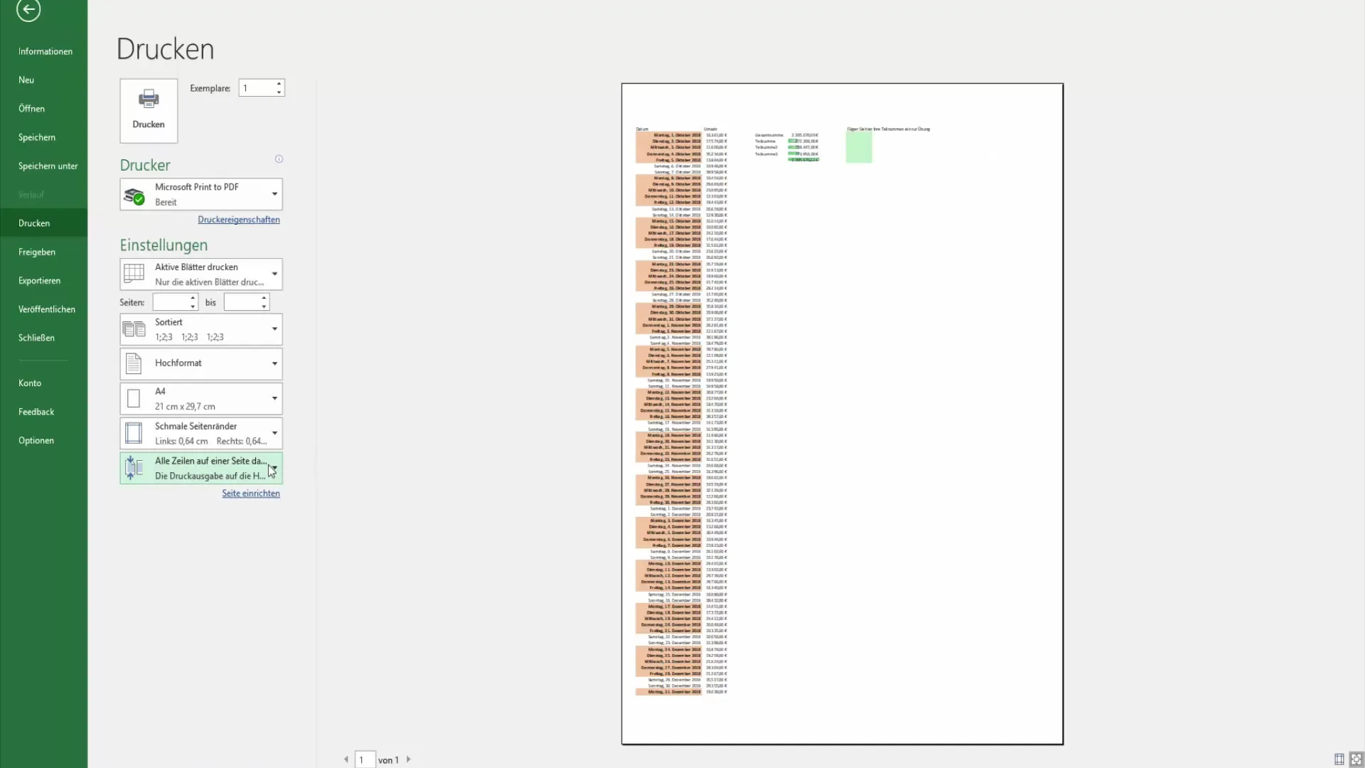 Imprimir hojas de cálculo de Excel en una sola página fácilmente