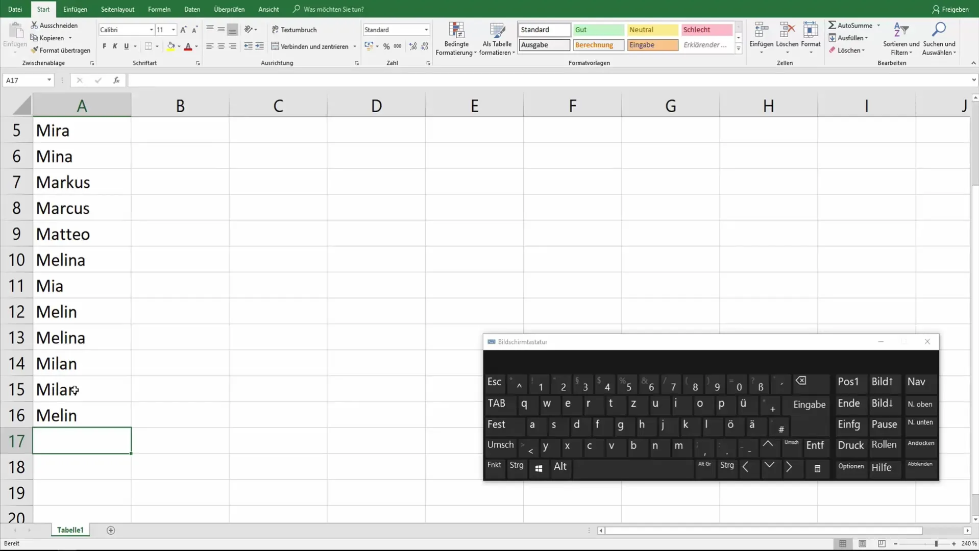 Geheime Auswahl in Excel: Tipps zur effizienten Dateneingabe