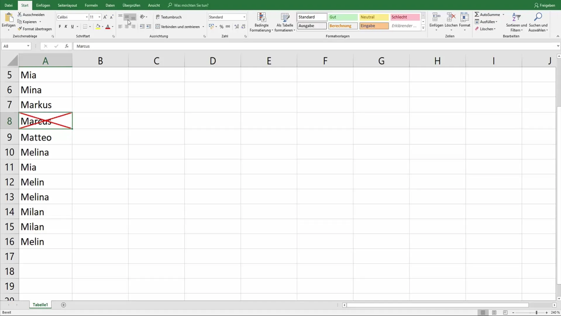 Vytváranie riadkov v bunkách - Tutoriál k programu Excel