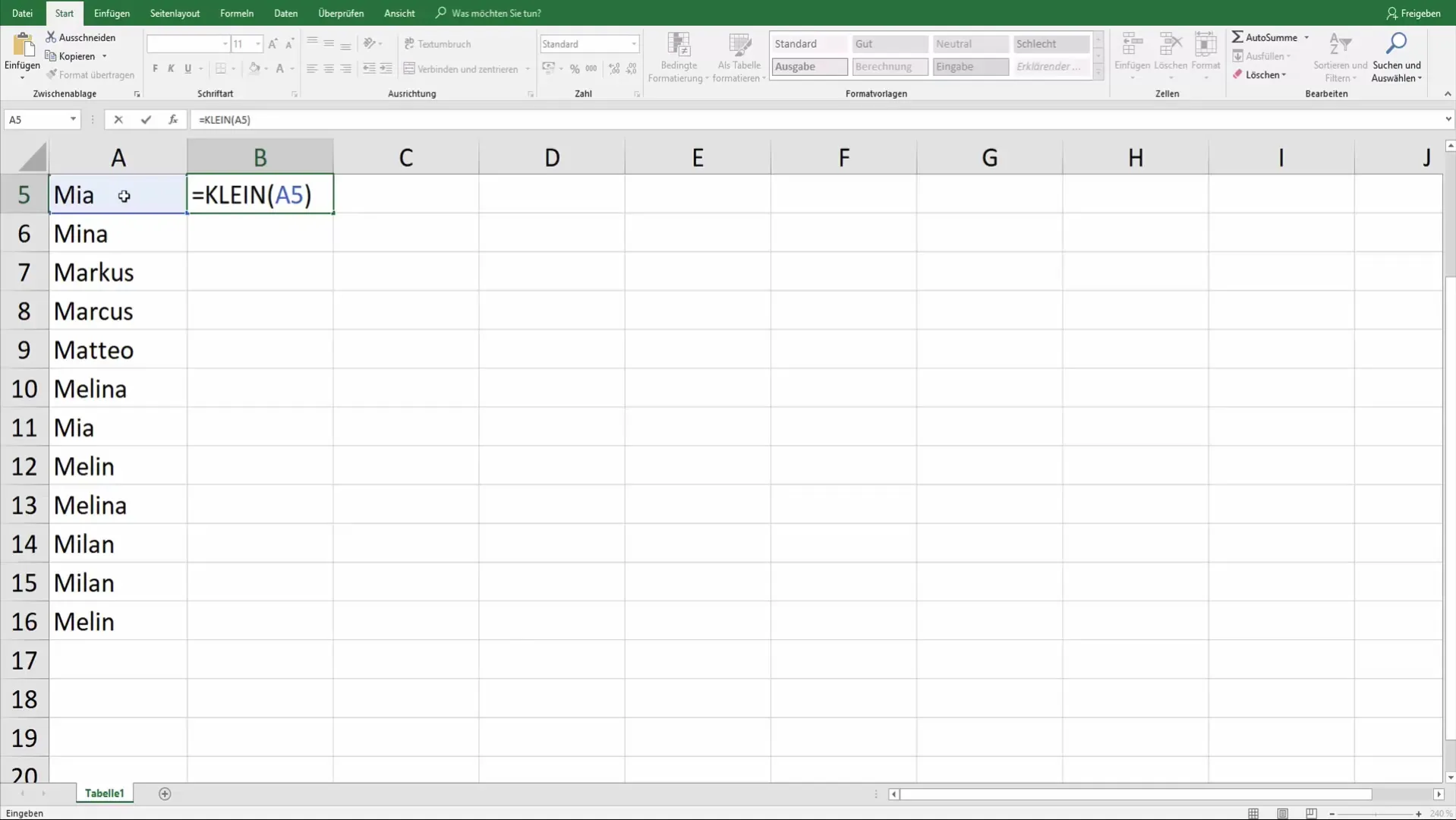 Corrección de mayúsculas y minúsculas en Excel fácilmente
