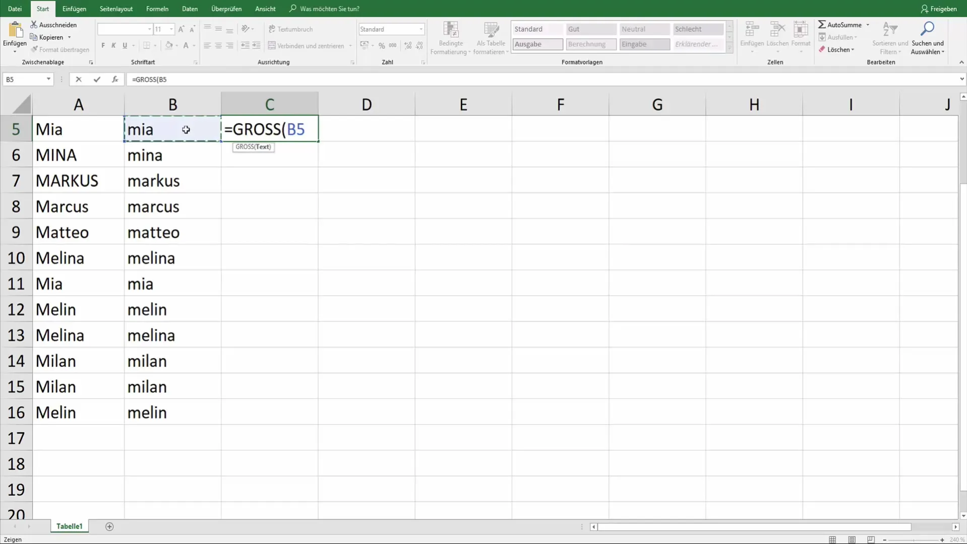 Ajustar mayúsculas y minúsculas en Excel fácilmente