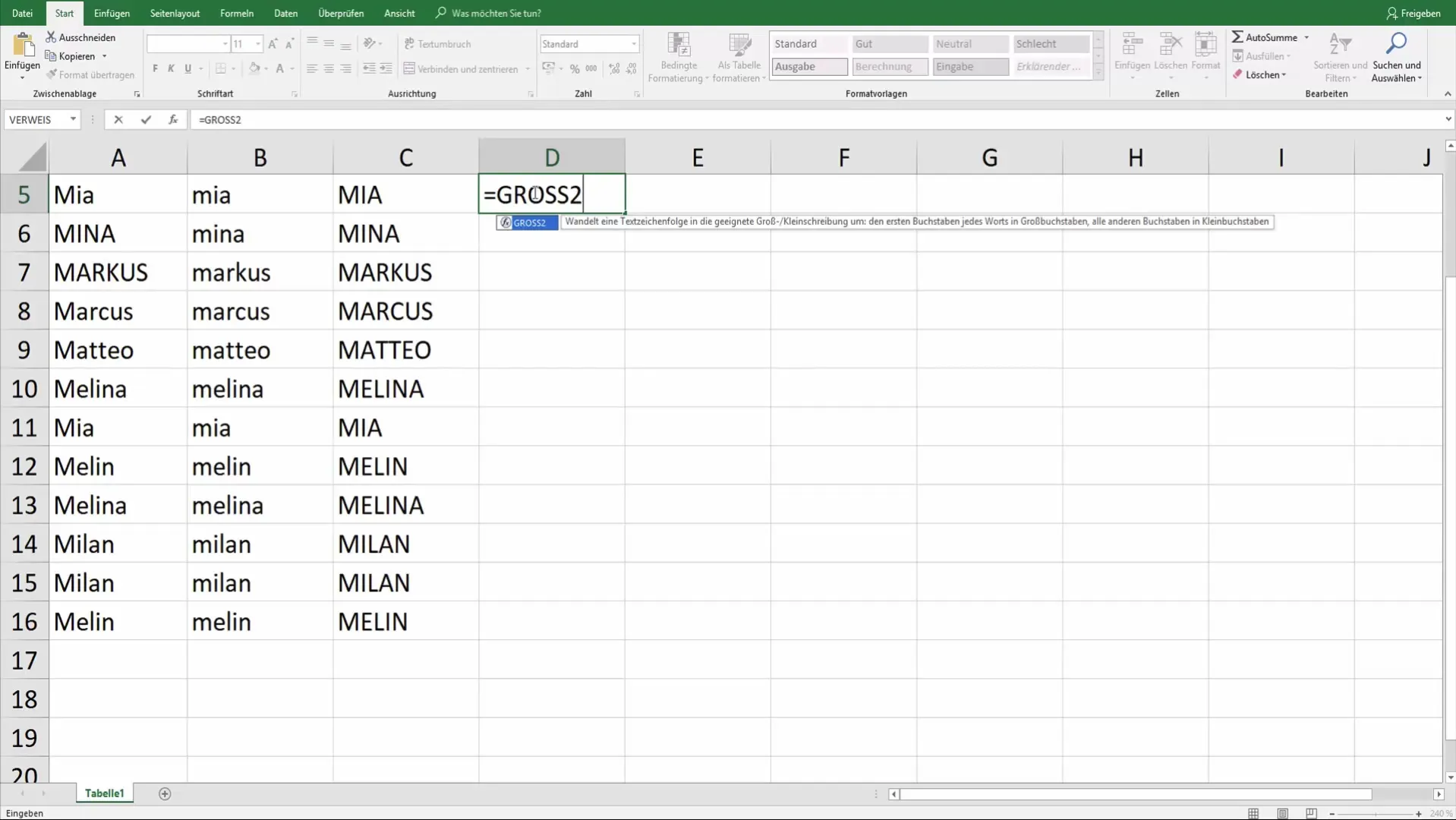 Ajustar mayúsculas y minúsculas en Excel fácilmente
