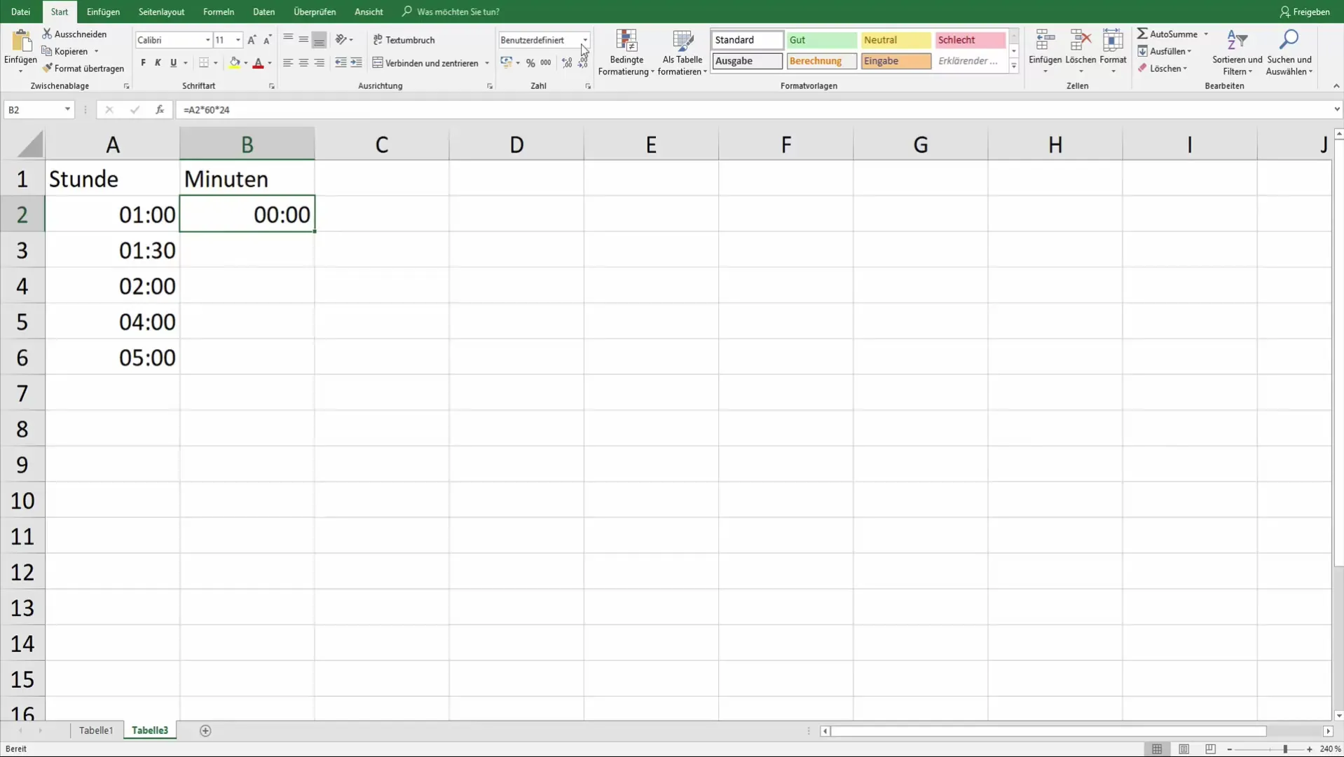 Excel: Konverter timer til minutter, nemt og hurtigt