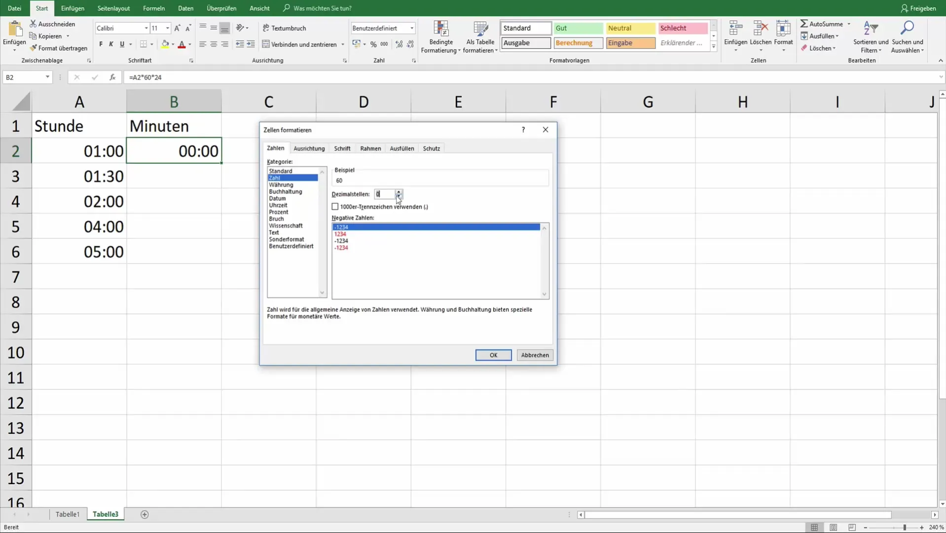 Excel: Konverter timer til minutter, nemt og hurtigt