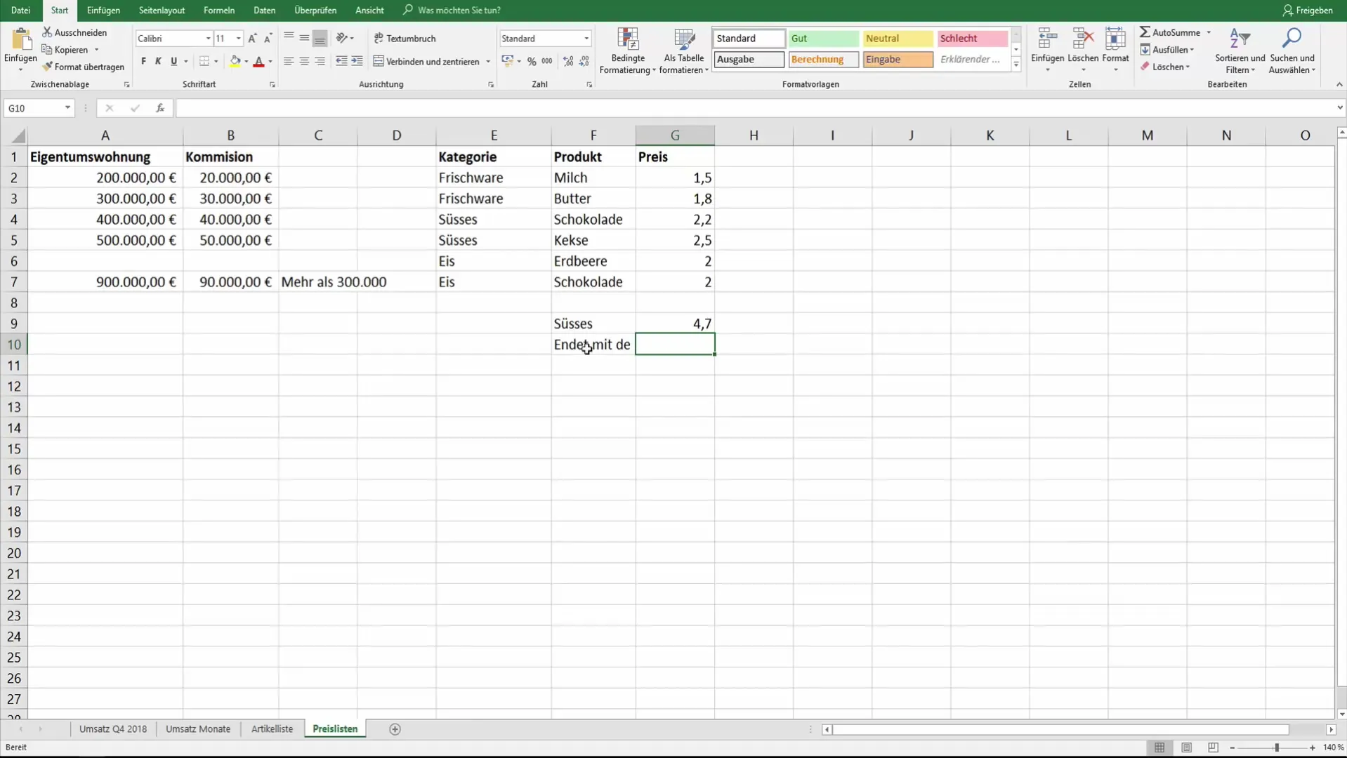 Excel sammendragsfunktion med SUM HVIS