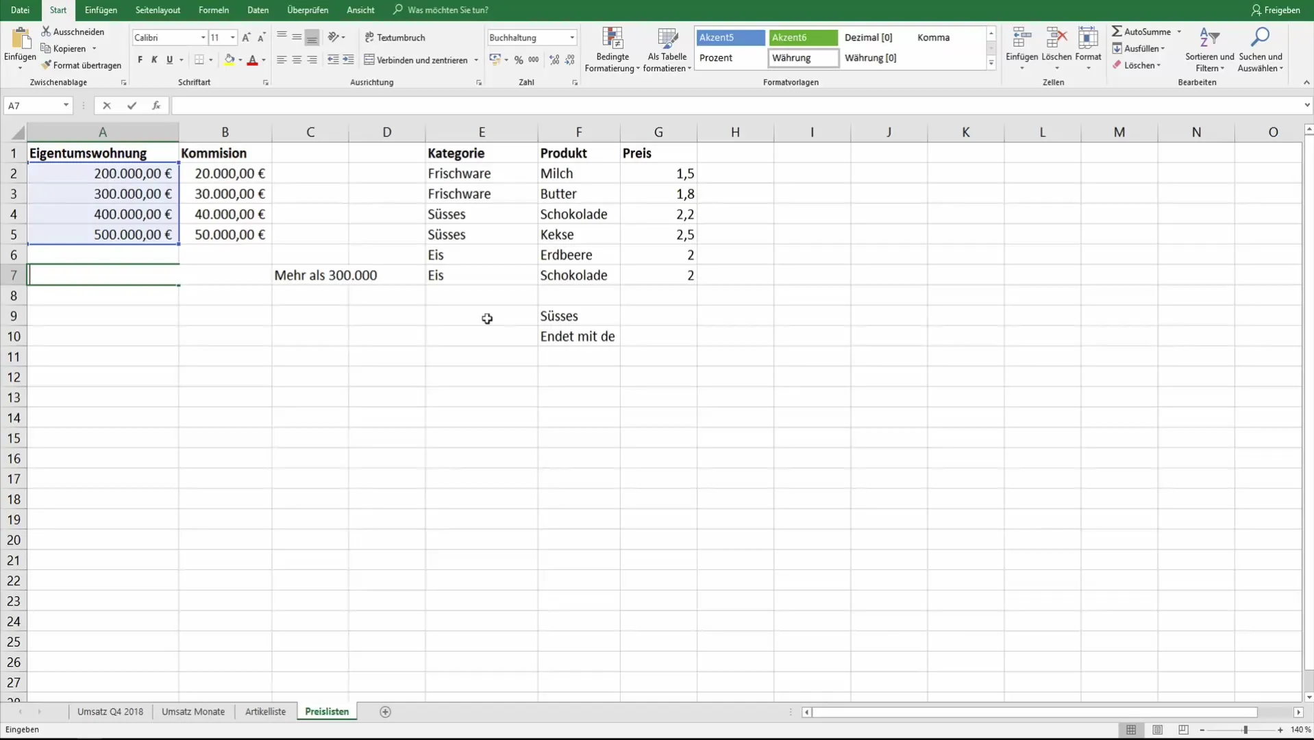 Excel summeringsfunktion med SUM.HVIS