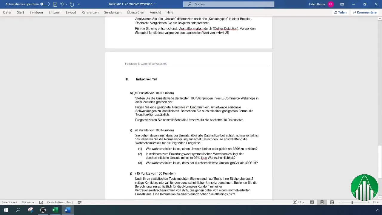 Tidsrække omsætningsprognose i Excel - Titel