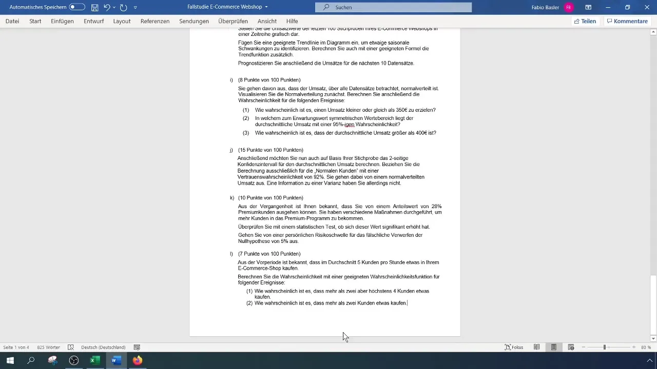 Beregn tillidsintervallet for omsætningen i Excel