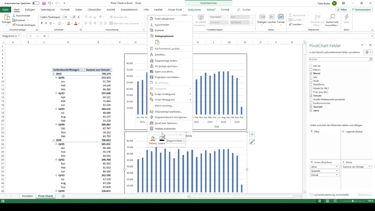 Creează grafice pivot dinamice în Excel pentru vizualizarea datelor