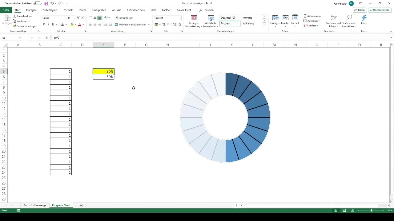 Crear una barra de progreso dinámica en Excel