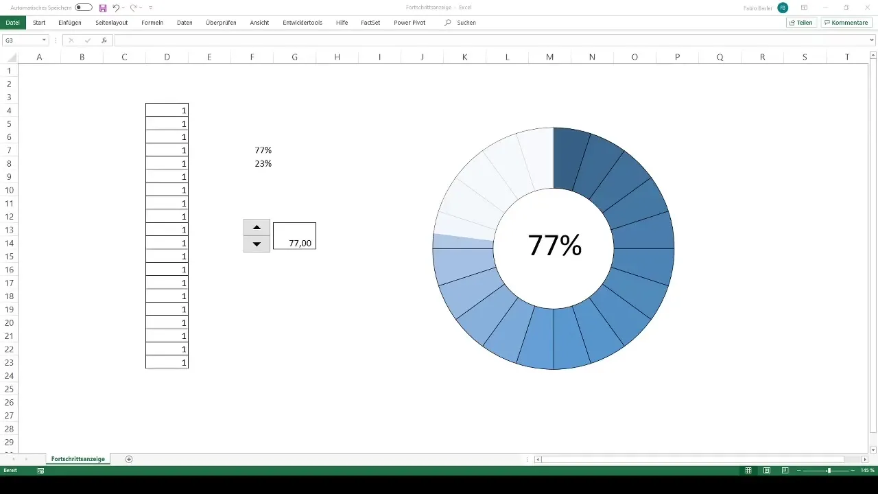 Crear una barra de progreso dinámica en Excel