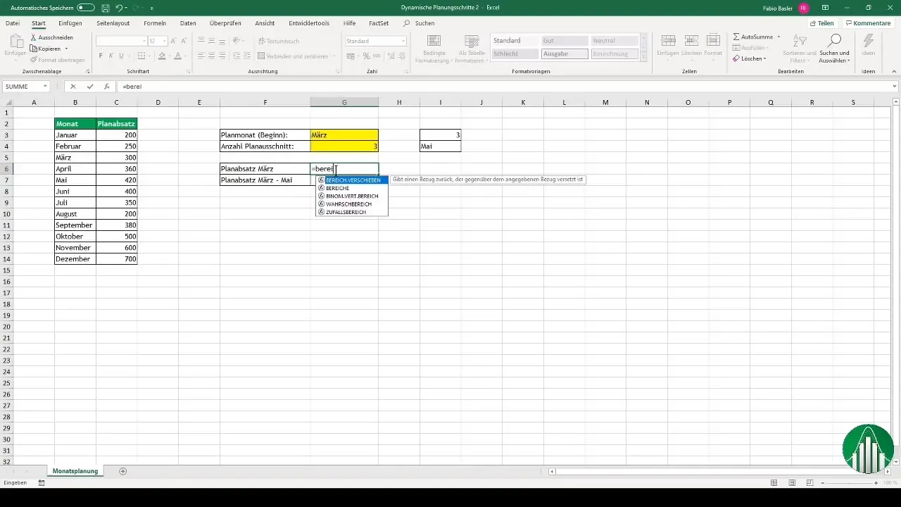 Interaktive Diagramme in Excel erstellen mit dynamischen Planungsschritten