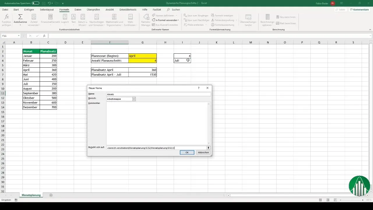 Interaktive Diagramme in Excel erstellen mit dynamischen Planungsschritten