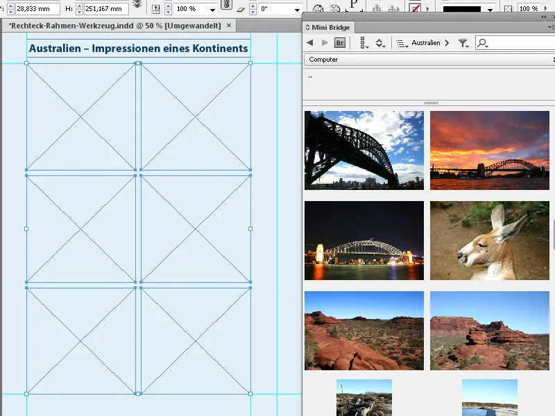 Τα εργαλεία πλαισίων τοποθέτησης στο InDesign