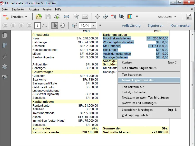 Bilder und Text aus PDF-Dateien extrahieren und als Office-Dokument speichern mit Acrobat