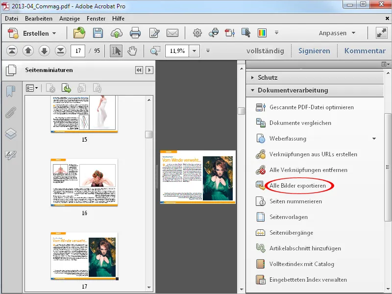 Bilder und Text aus PDF-Dateien extrahieren und als Office-Dokument speichern mit Acrobat