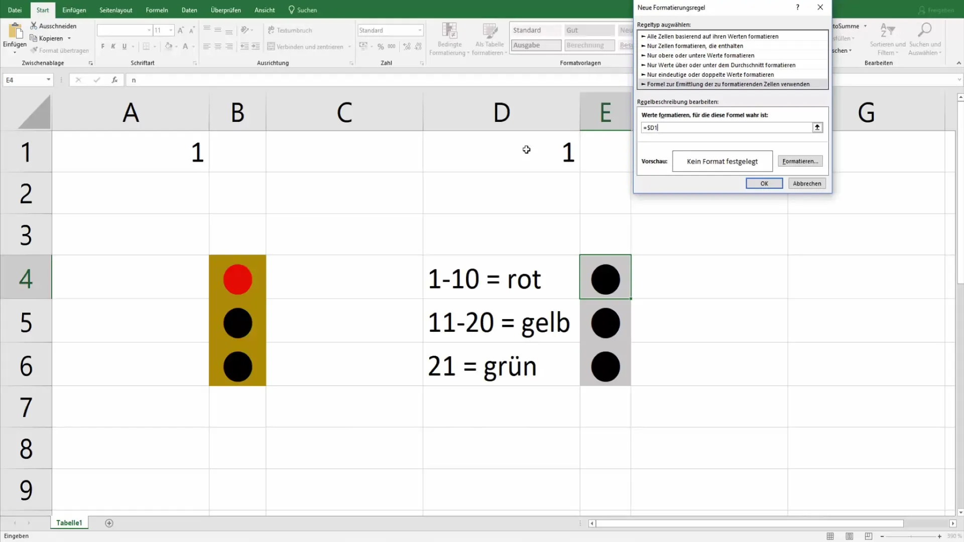 Configurar la función de semáforo en Excel para una presentación óptima de datos