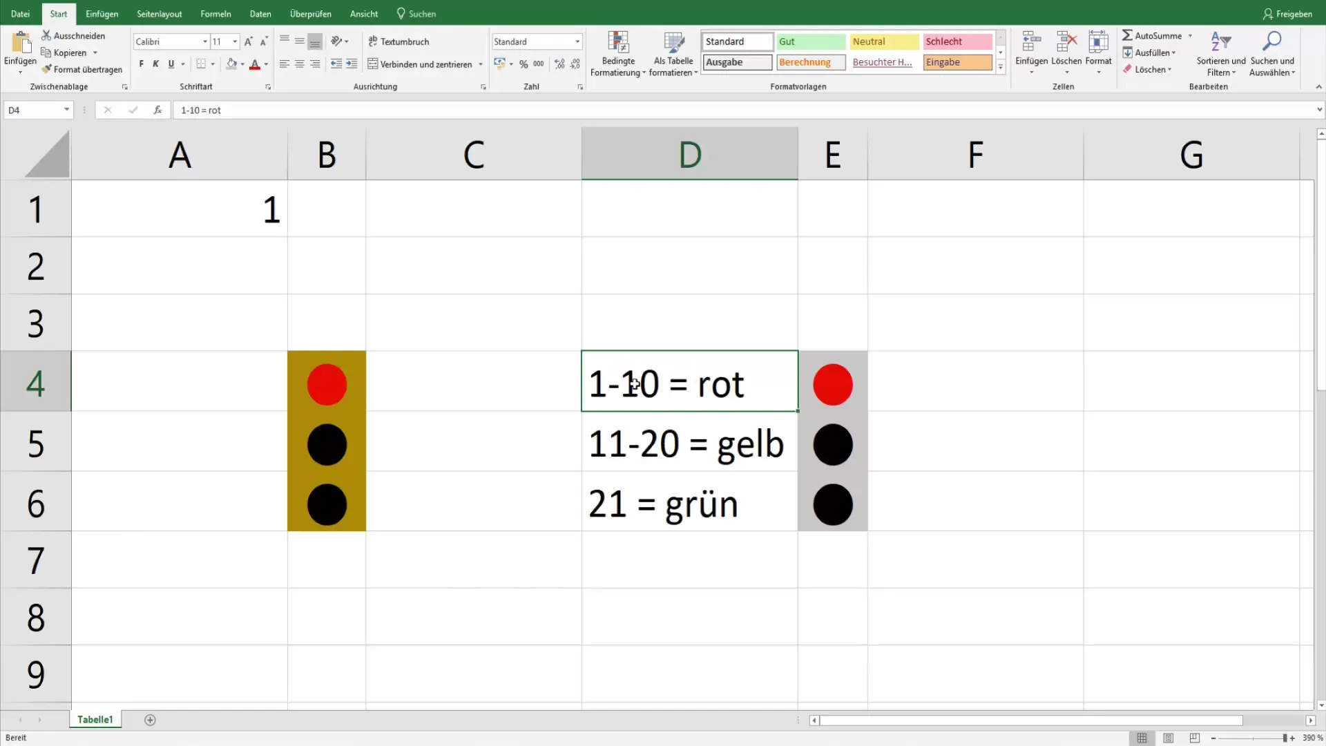 Configurar la función de semáforo en Excel para una presentación óptima de los datos