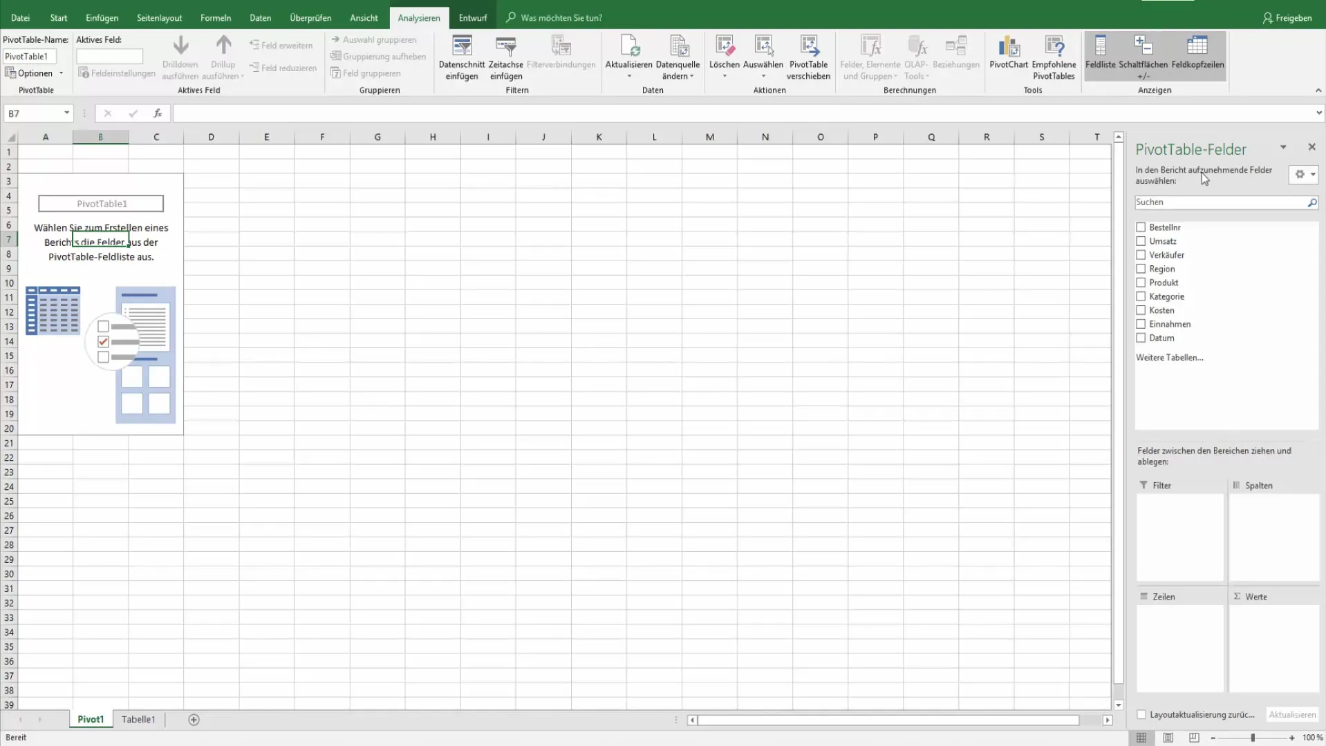 Creează tabele pivot eficiente în Excel