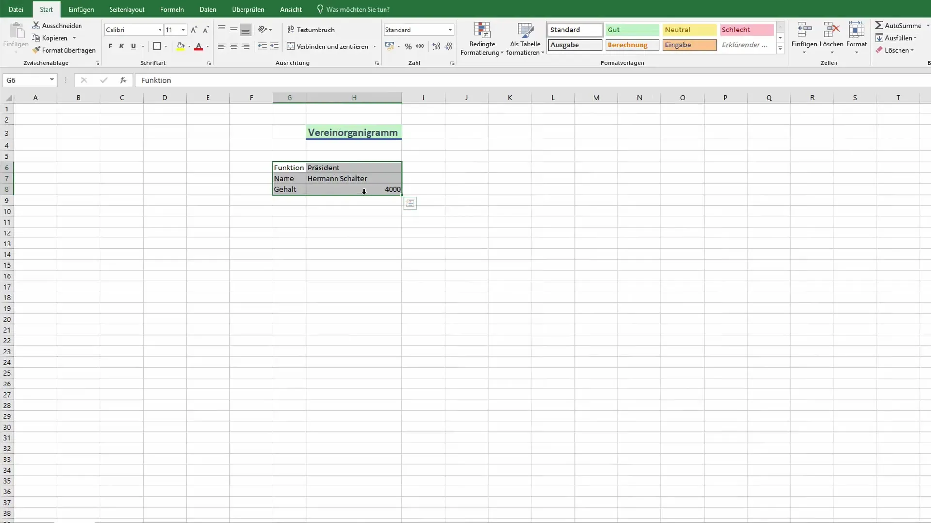 Creare un organigramma in Excel in modo efficace