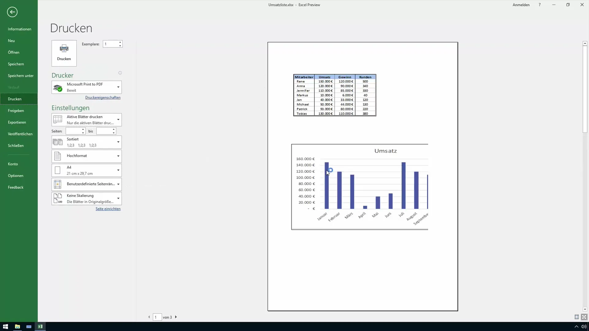 Utilizar la función de cámara en Excel - Instrucciones para informes