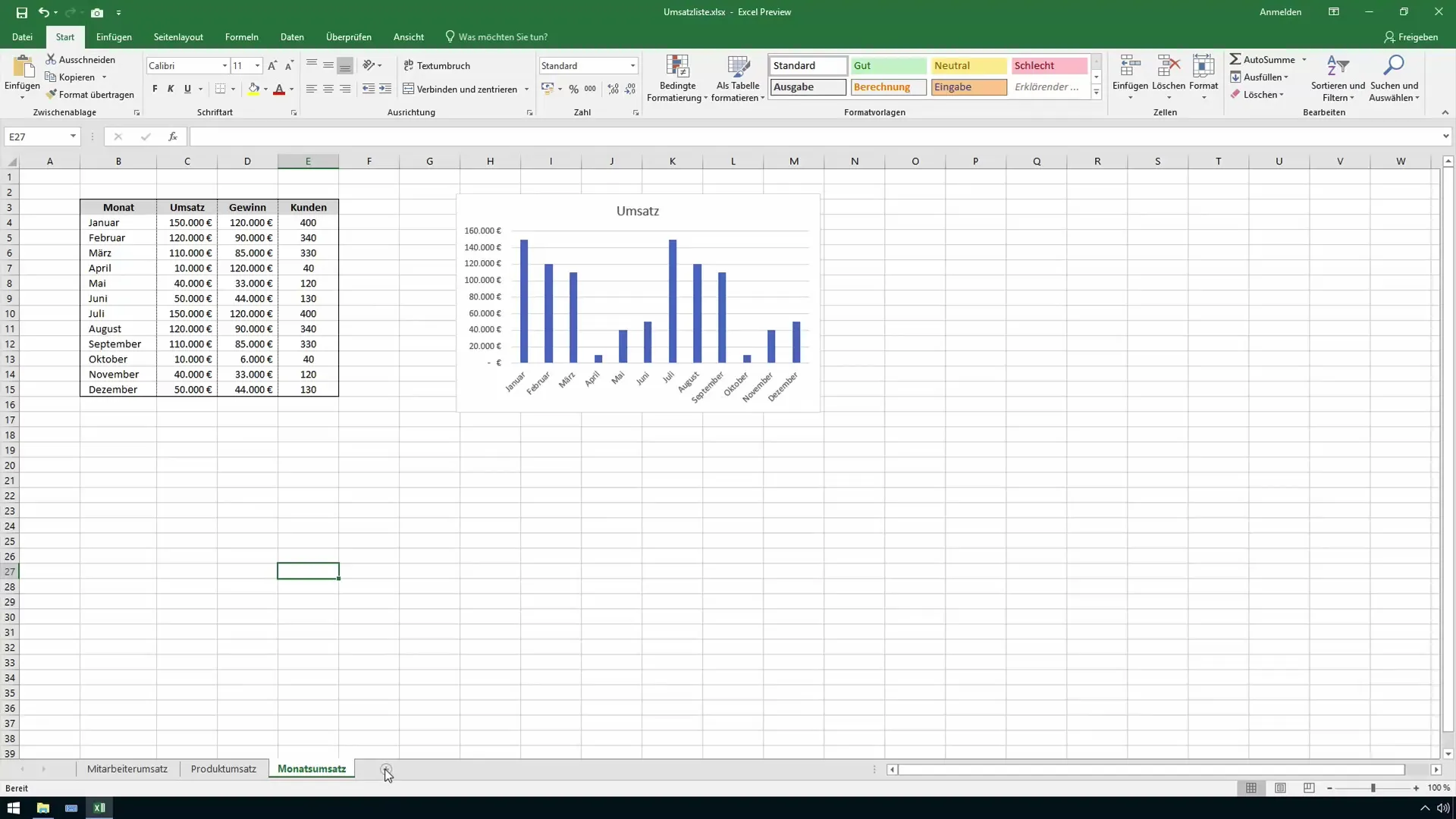 Utilizar la función de cámara en Excel - Instrucciones para informes