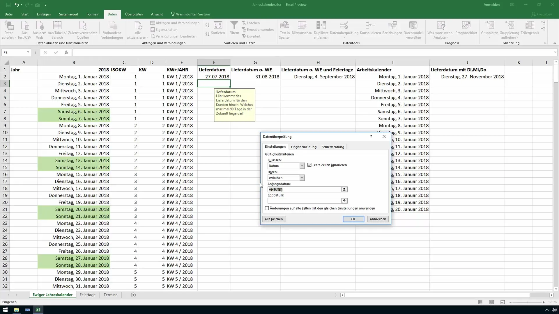 Helpteksten voor cellen in Excel - Zo verbeter je de invoervakken