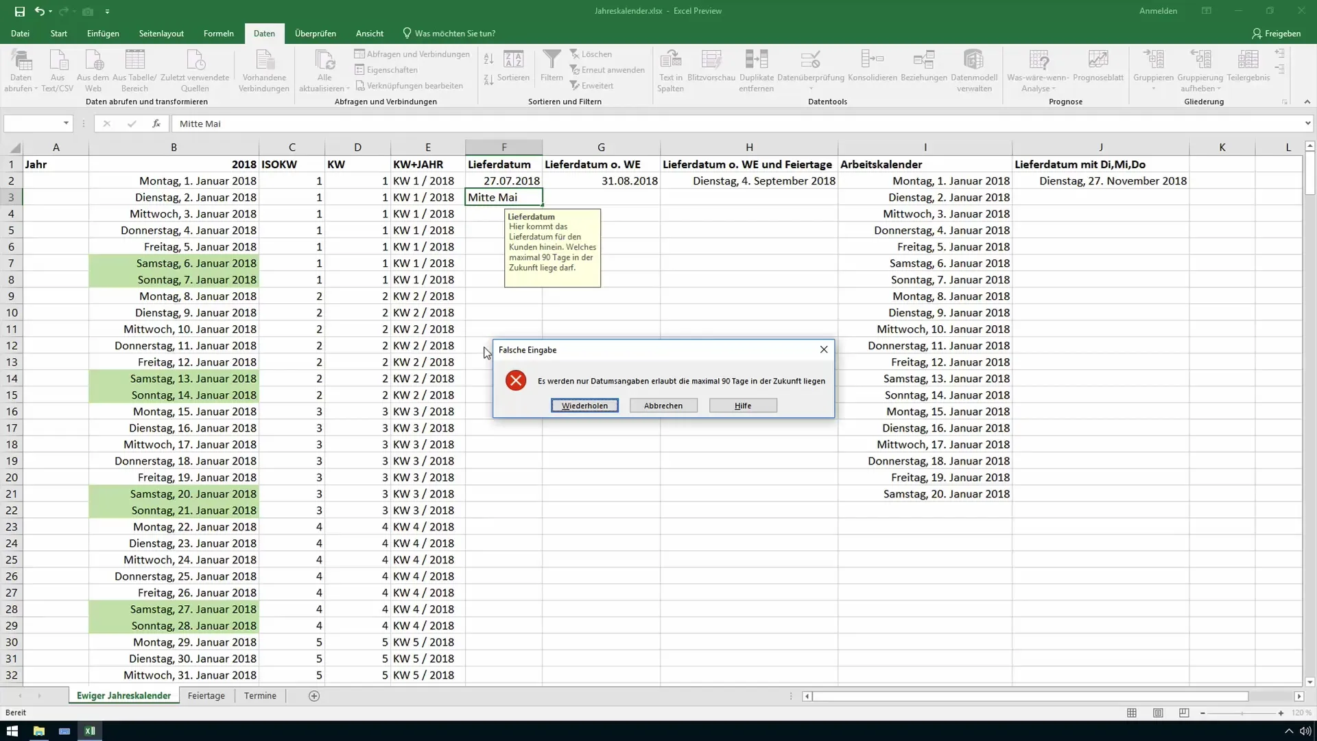 Helpteksten voor cellen in Excel - Zo verbeter je de invoerberichten