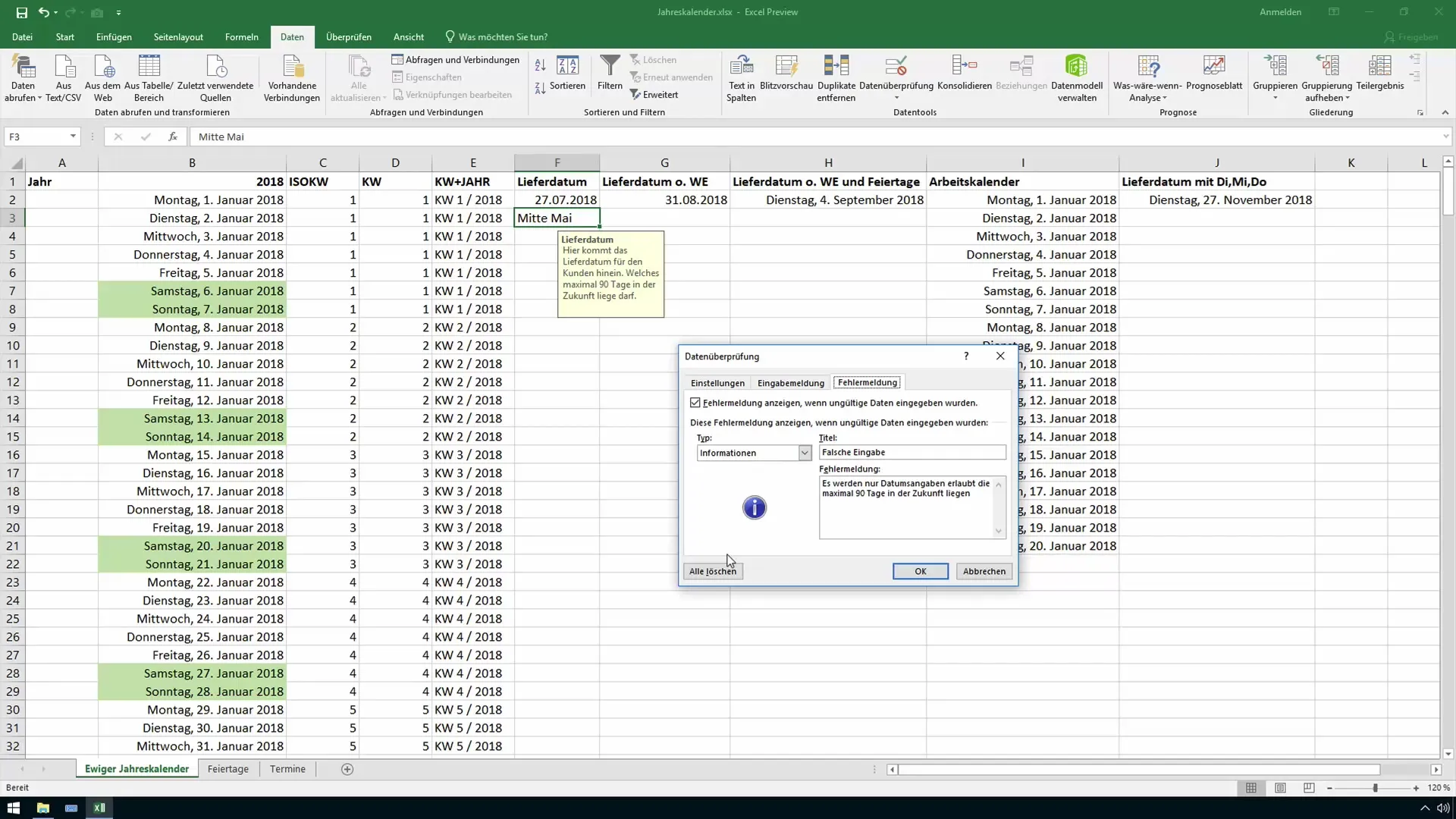 Helpteksten voor cellen in Excel - Zo verbeter je de invoervensters