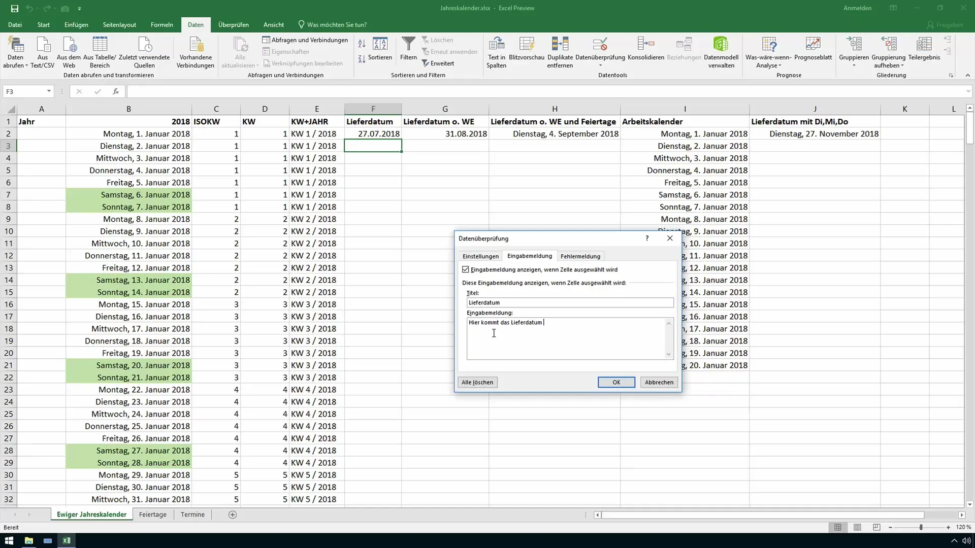 Hulpteksten voor cellen in Excel - Zo verbeter je de invoervensters