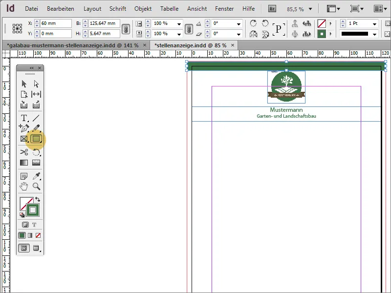 Stellenanzeige in Adobe InDesign gestalten