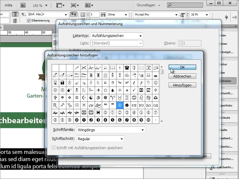 Mendesain iklan lowongan pekerjaan di Adobe InDesign.