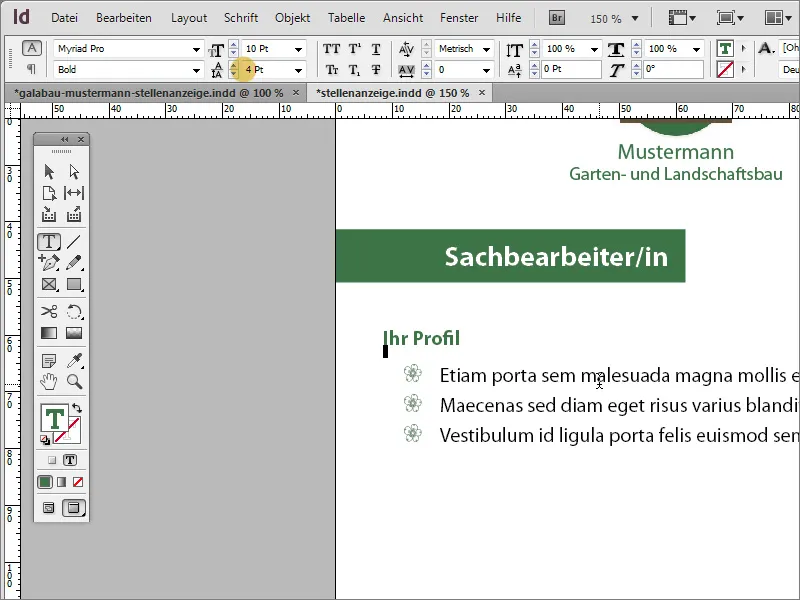 Mendesain iklan lowongan kerja di Adobe InDesign