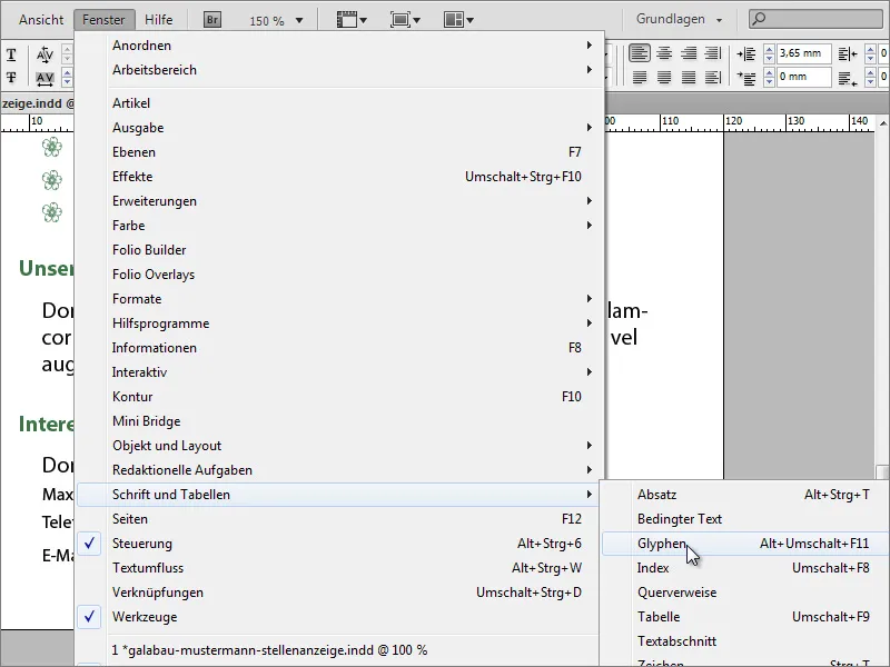 Vytvořit inzerát v programu Adobe InDesign
