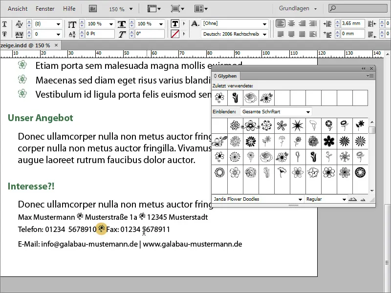 Vytvořit inzerát v programu Adobe InDesign.
